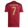 Maillot de Supporter Belgique De Bruyne 7 Domicile Euro 2024 Pour Homme